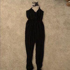 Lulus halter black jumpsuit